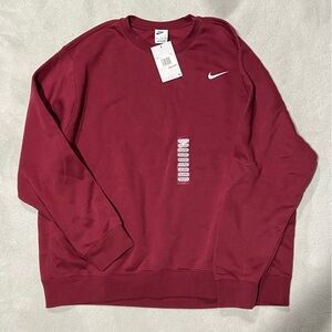 Nike Red Crewneck Sweater Classic Design